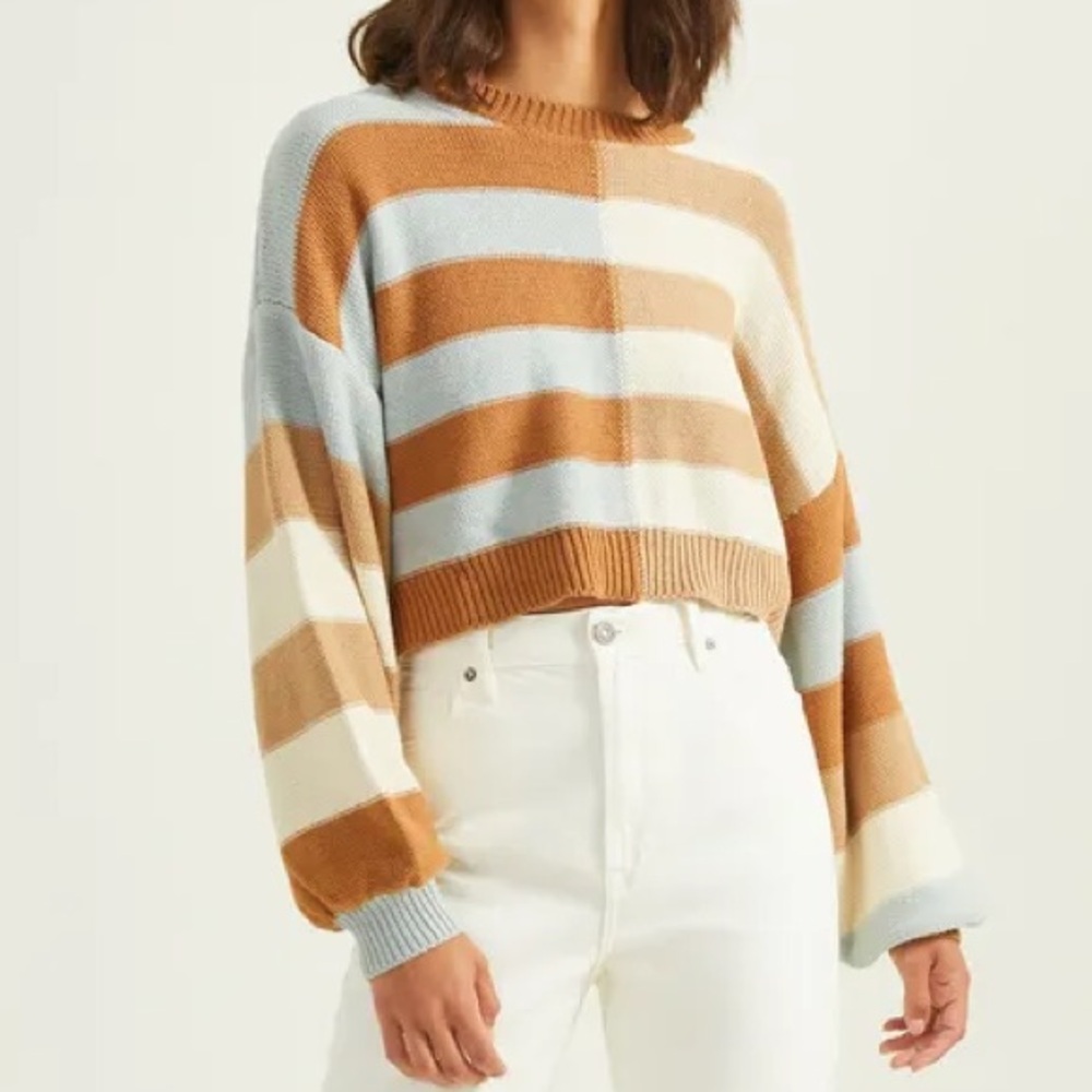 ALTAR’D STATE Sarah Split Stripe Sweater